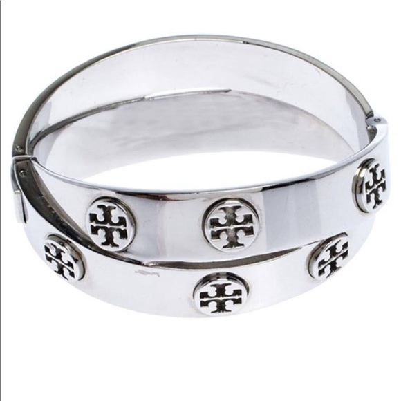 Tory Burch Double Wrap Logo Stud Bracelet - Picture 3 of 4
